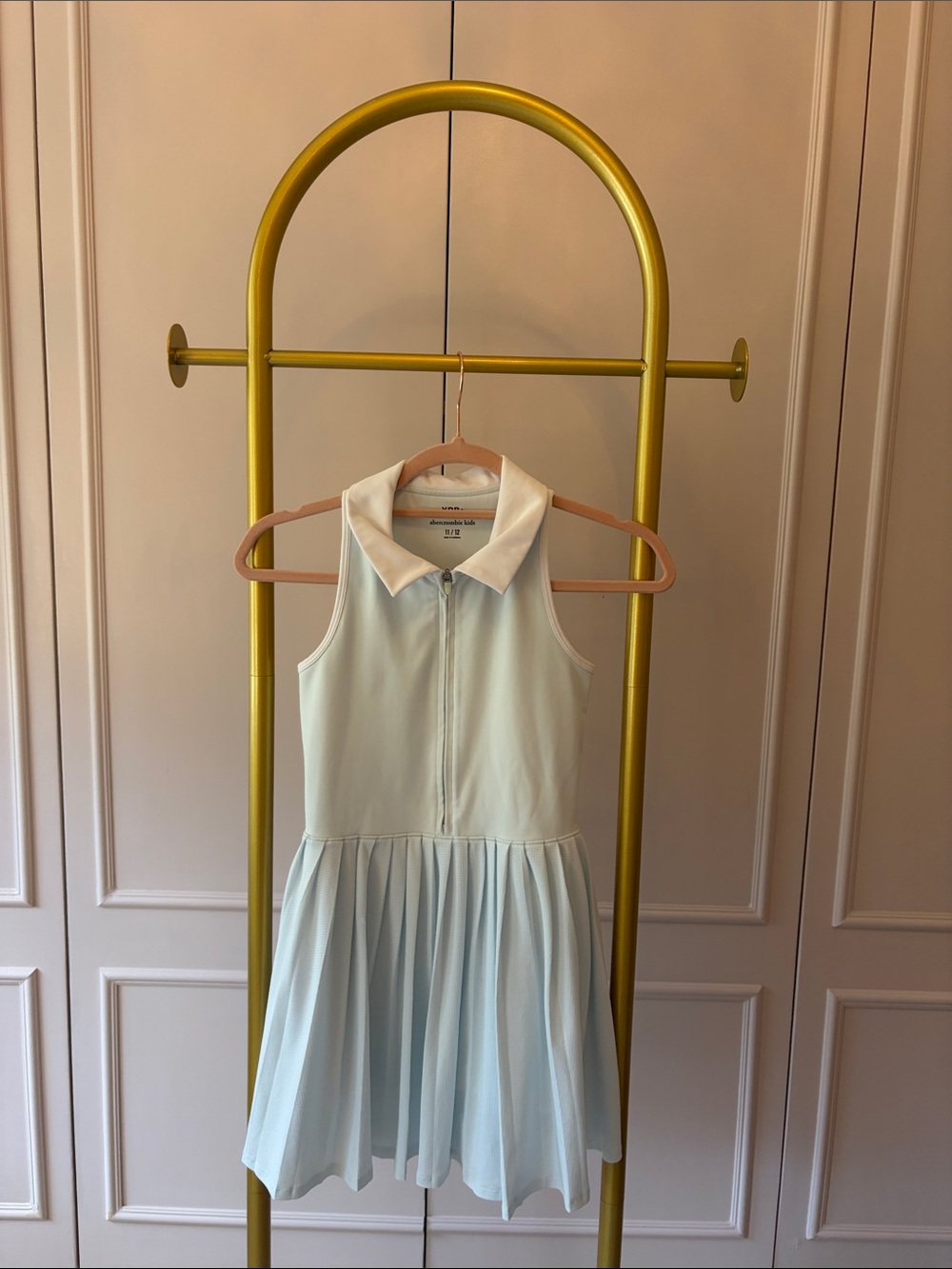 abercrombie kids Light Blue Tennis Dress with White Collar